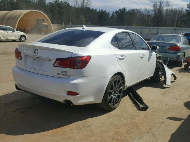 JTHBF5C22B5147524 - 2011 LEXUS IS 250 WHITE photo 4