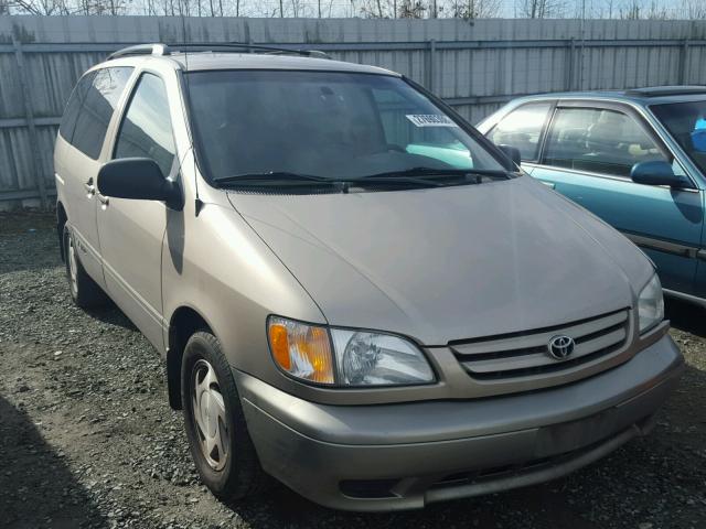 4T3ZF13CX2U457849 - 2002 TOYOTA SIENNA LE BEIGE photo 1