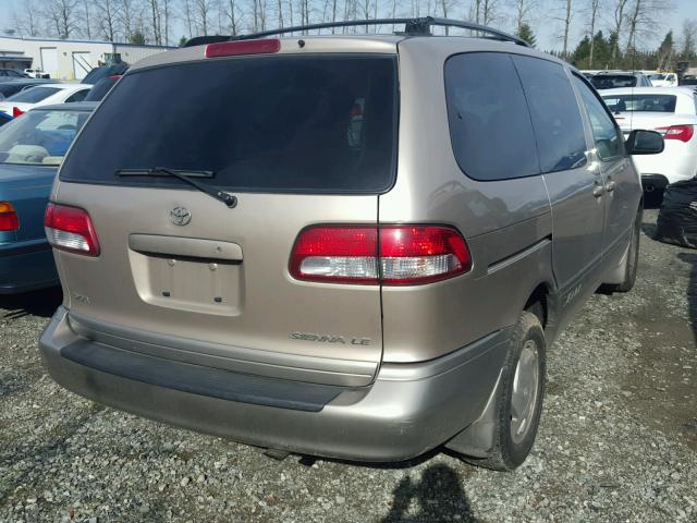 4T3ZF13CX2U457849 - 2002 TOYOTA SIENNA LE BEIGE photo 4