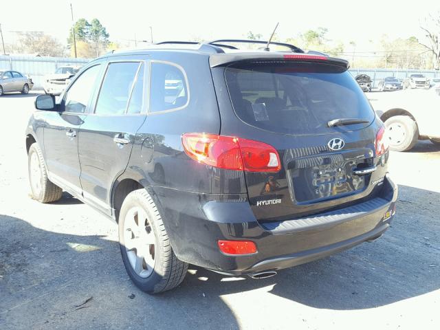 5NMSH13E69H296329 - 2009 HYUNDAI SANTA FE S BLACK photo 3