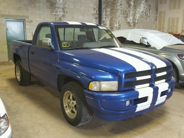 1B7HC16Z8TS683130 - 1996 DODGE RAM 1500 BLUE photo 1