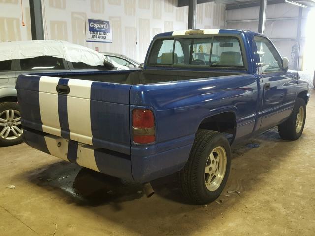 1B7HC16Z8TS683130 - 1996 DODGE RAM 1500 BLUE photo 4