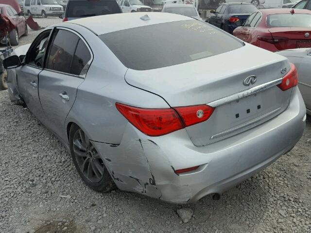 JN1EV7AP2HM735386 - 2017 INFINITI Q50 PREMIU SILVER photo 3