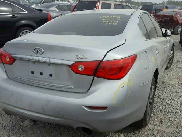 JN1EV7AP2HM735386 - 2017 INFINITI Q50 PREMIU SILVER photo 4