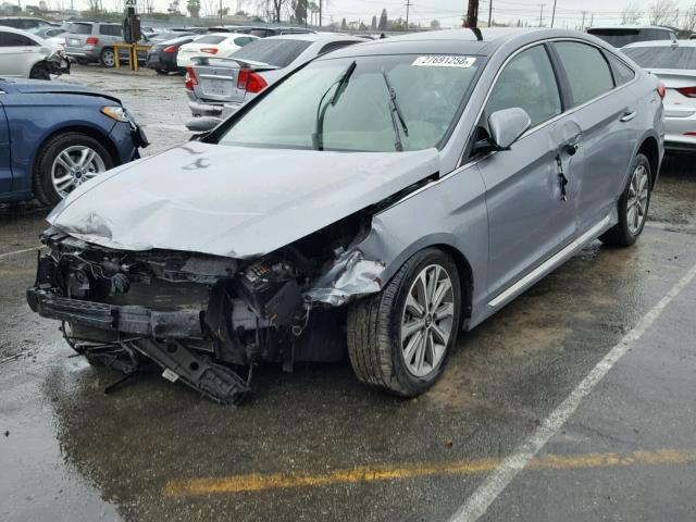 5NPE34AF8GH317626 - 2016 HYUNDAI SONATA SPO GRAY photo 2