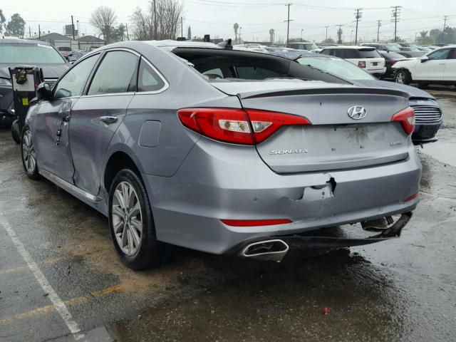 5NPE34AF8GH317626 - 2016 HYUNDAI SONATA SPO GRAY photo 3