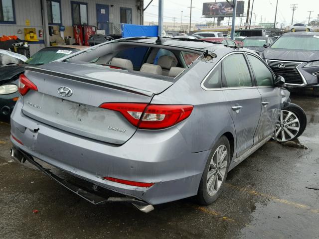 5NPE34AF8GH317626 - 2016 HYUNDAI SONATA SPO GRAY photo 4