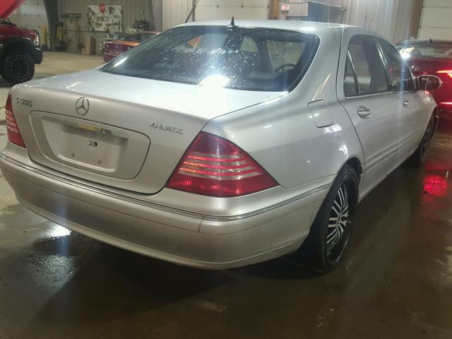 WDBNG84J14A409383 - 2004 MERCEDES-BENZ S 500 4MAT SILVER photo 4