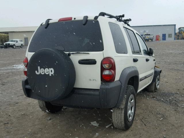 1J4GL48K04W257479 - 2004 JEEP LIBERTY SP WHITE photo 4