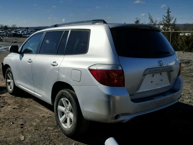 5TDBK3EH6AS013515 - 2010 TOYOTA HIGHLANDER SILVER photo 3