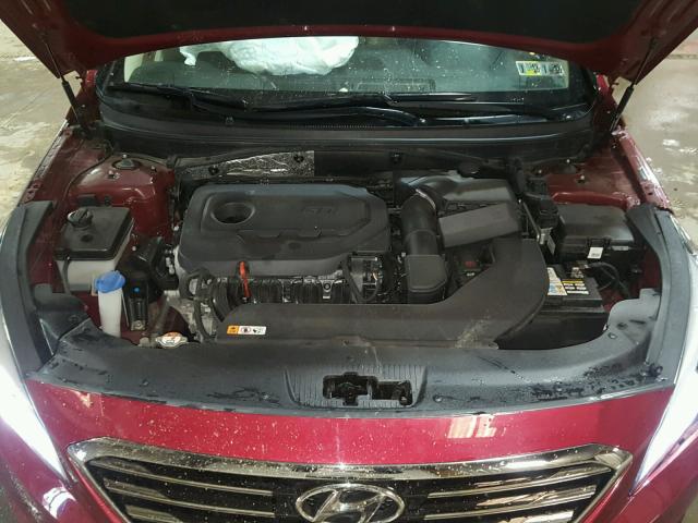 5NPE34AF1FH034967 - 2015 HYUNDAI SONATA SPO RED photo 7