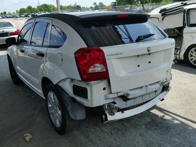 1B3HB48B77D530058 - 2007 DODGE CALIBER SX WHITE photo 3