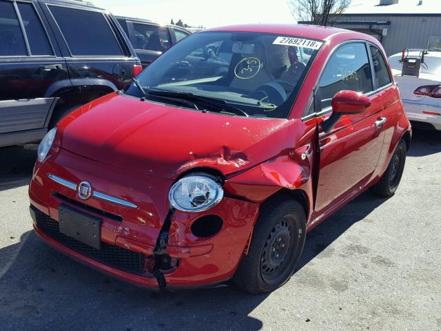 3C3CFFAR2CT194716 - 2012 FIAT 500 POP RED photo 2