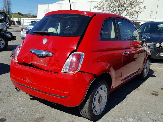 3C3CFFAR2CT194716 - 2012 FIAT 500 POP RED photo 4