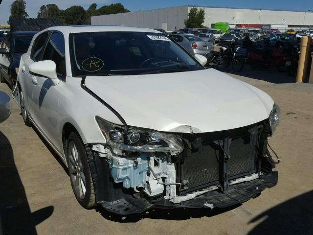 JTHKD5BHXC2088821 - 2012 LEXUS CT 200 WHITE photo 1