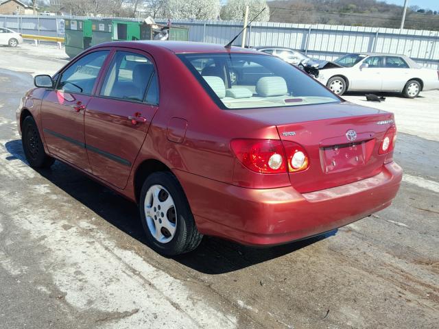 1NXBR32E07Z780752 - 2007 TOYOTA COROLLA CE RED photo 3