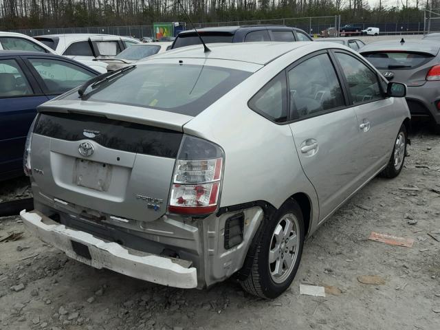 JTDKB20U253045237 - 2005 TOYOTA PRIUS SILVER photo 4