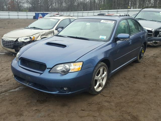 4S3BL676456218475 - 2005 SUBARU LEGACY GT BLUE photo 2