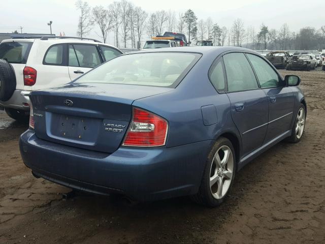 4S3BL676456218475 - 2005 SUBARU LEGACY GT BLUE photo 4