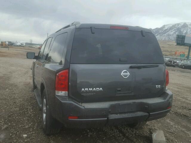 5N1AA08C78N625974 - 2008 NISSAN ARMADA SE CHARCOAL photo 3