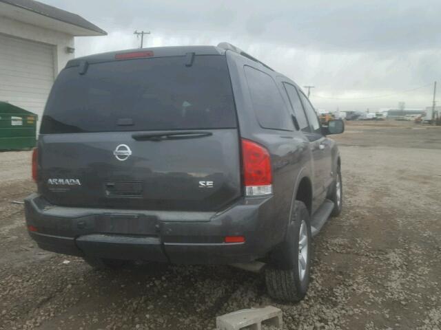 5N1AA08C78N625974 - 2008 NISSAN ARMADA SE CHARCOAL photo 4