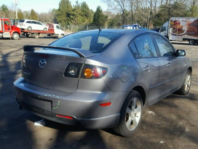 JM1BK124361445411 - 2006 MAZDA 3 S GRAY photo 4