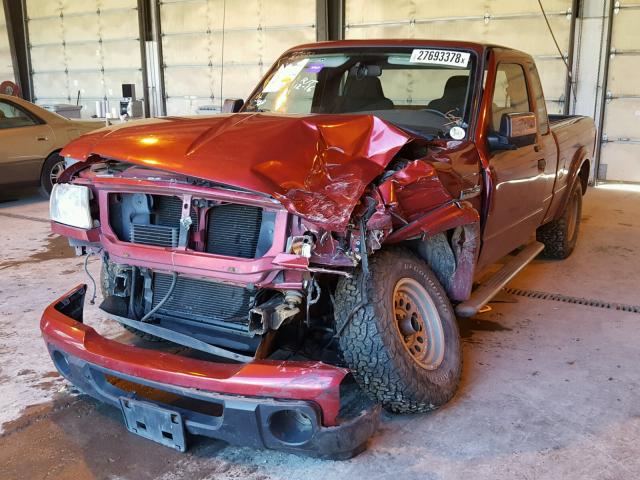 1FTZR45E88PA55291 - 2008 FORD RANGER SUP RED photo 2