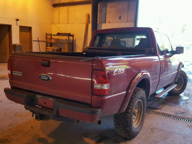 1FTZR45E88PA55291 - 2008 FORD RANGER SUP RED photo 4