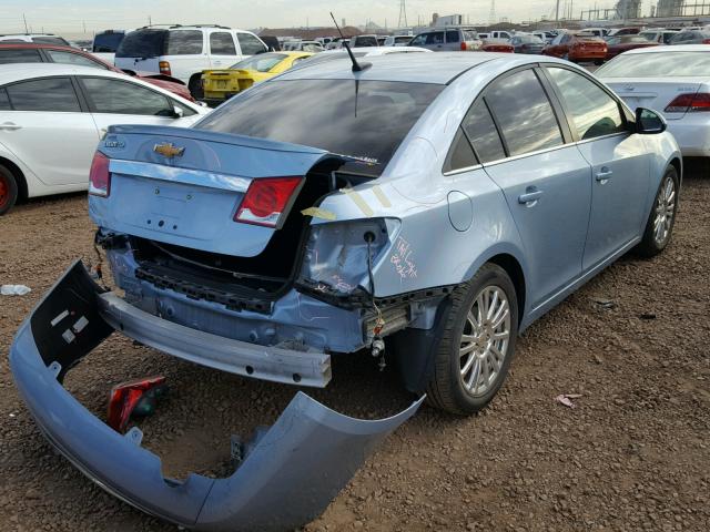 1G1PJ5S94B7302642 - 2011 CHEVROLET CRUZE ECO BLUE photo 4