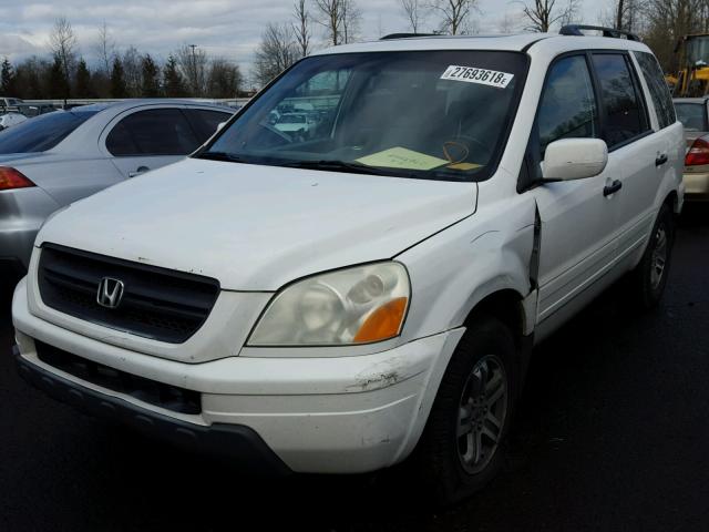 2HKYF18555H545600 - 2005 HONDA PILOT EXL WHITE photo 2