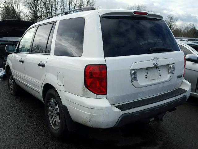 2HKYF18555H545600 - 2005 HONDA PILOT EXL WHITE photo 3