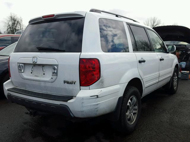 2HKYF18555H545600 - 2005 HONDA PILOT EXL WHITE photo 4