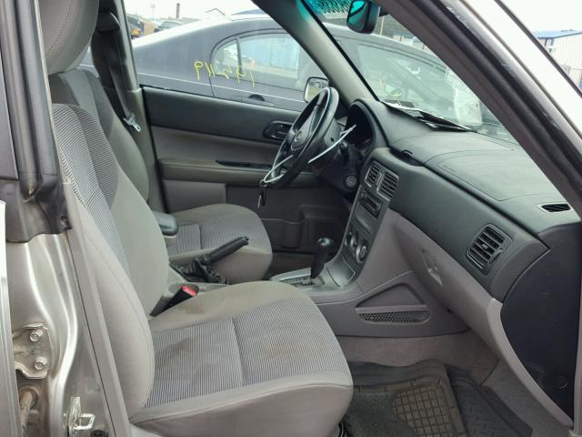 JF1SG63647H700564 - 2007 SUBARU FORESTER 2 SILVER photo 5