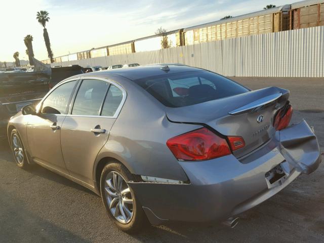 JNKBV61E28M221805 - 2008 INFINITI G35 GRAY photo 3