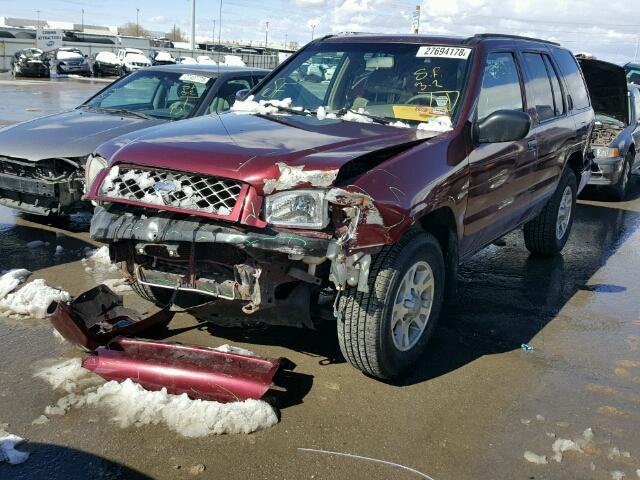 JN8DR07Y01W513366 - 2001 NISSAN PATHFINDER RED photo 2