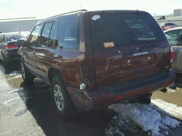 JN8DR07Y01W513366 - 2001 NISSAN PATHFINDER RED photo 3