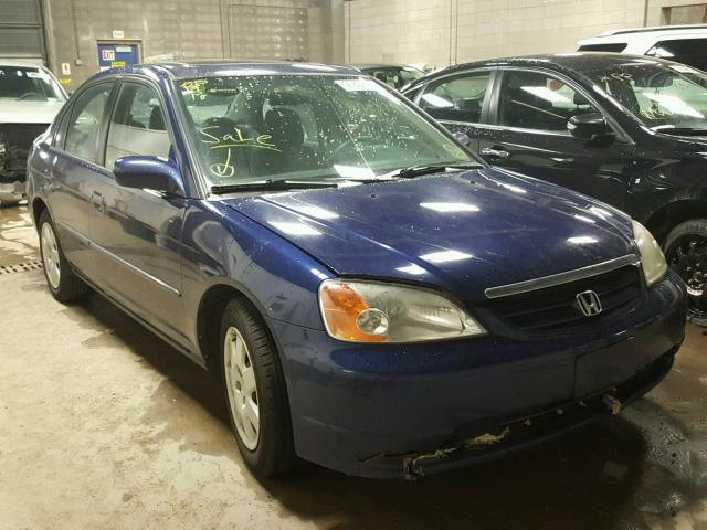 1HGES257X2L001113 - 2002 HONDA CIVIC EX ლურჯი ფოტო 1