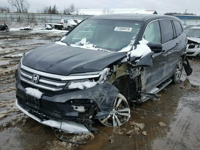 5FNYF6H82GB060629 - 2016 HONDA PILOT EXL BLACK photo 2