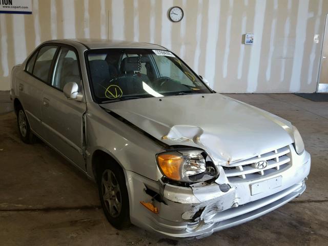 KMHCG45C34U543887 - 2004 HYUNDAI ACCENT GL SILVER photo 1