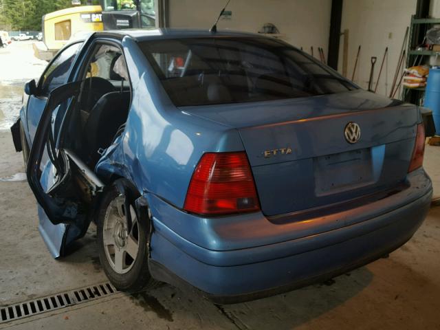 3VWSK69MX1M212668 - 2001 VOLKSWAGEN JETTA GLS BLUE photo 3