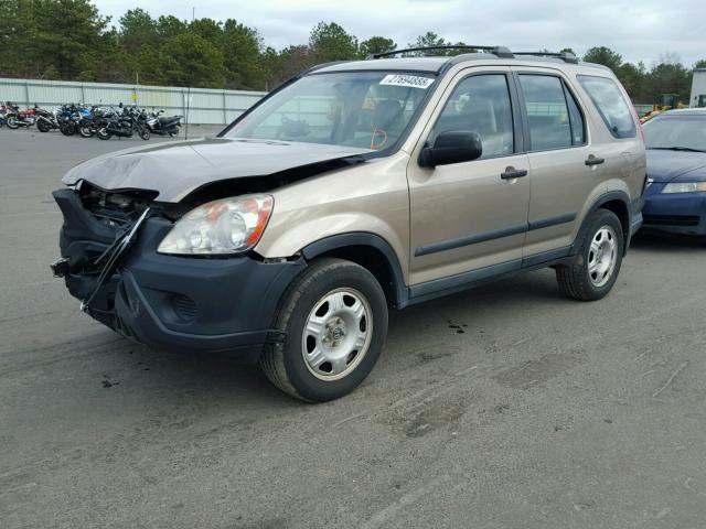 SHSRD68596U408515 - 2006 HONDA CR-V LX GOLD photo 2