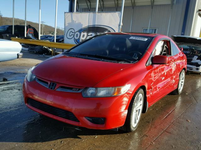 2HGFG21536H711452 - 2006 HONDA CIVIC SI RED photo 2