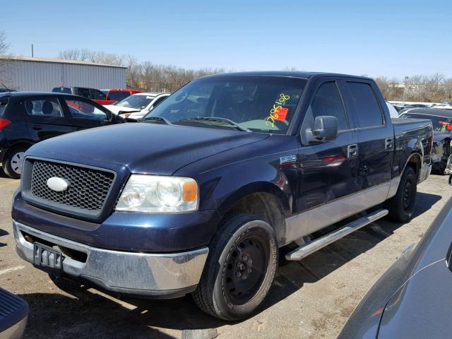 1FTRW12W76KC39183 - 2006 FORD F150 SUPER BLUE photo 2