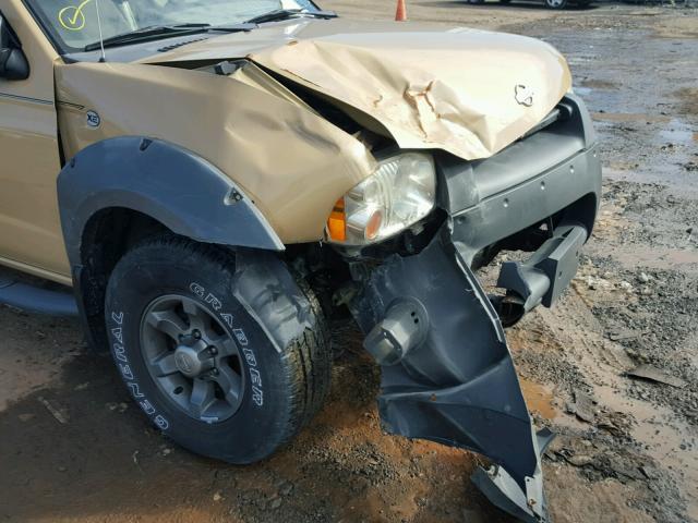 1N6ED26Y61C361376 - 2001 NISSAN FRONTIER K TAN photo 9