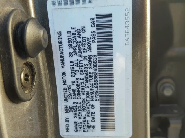 5Y2SL65836Z408613 - 2006 PONTIAC VIBE GRAY photo 10