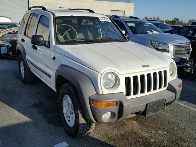 1J8GK48K74W316142 - 2004 JEEP LIBERTY SP WHITE photo 1