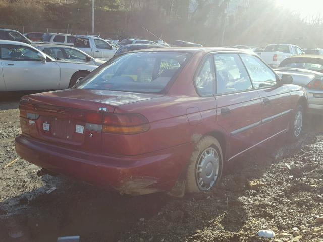 4S3BD4354T7208437 - 1996 SUBARU LEGACY L RED photo 4