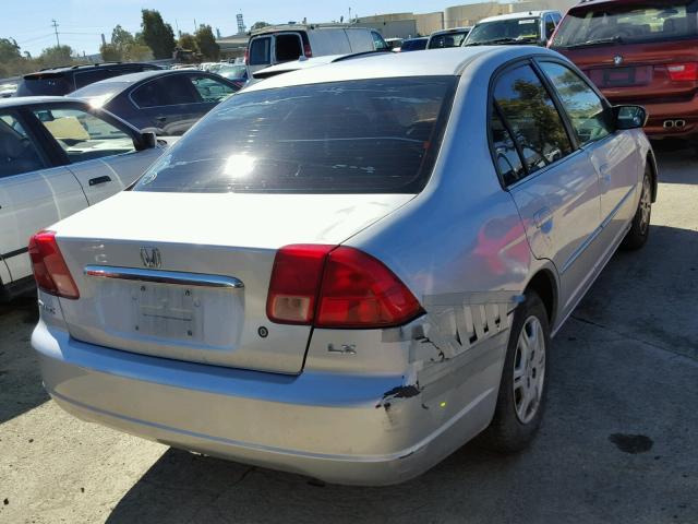 2HGES15582H589471 - 2002 HONDA CIVIC LX SILVER photo 4