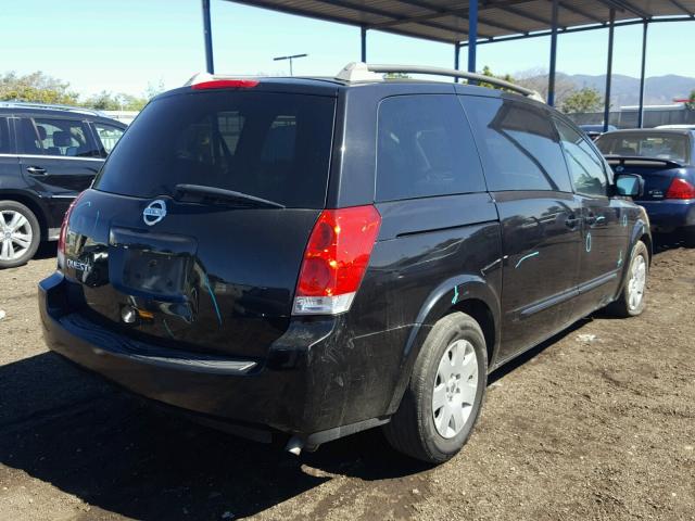 5N1BV28U36N103773 - 2006 NISSAN QUEST S BLACK photo 4