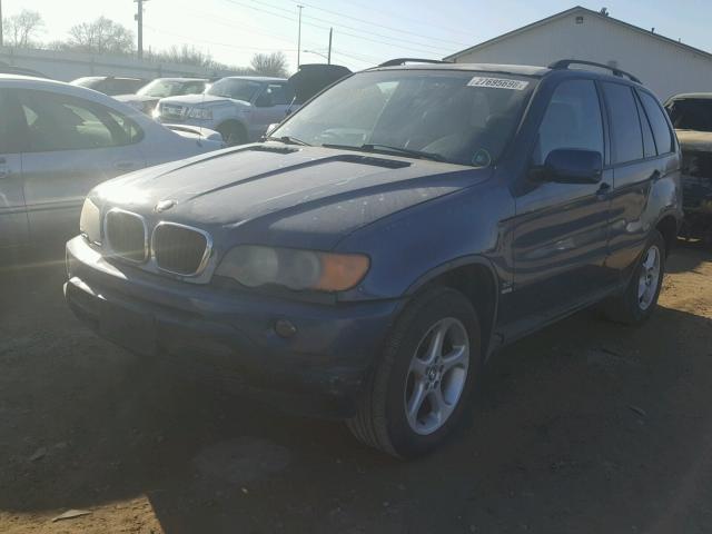 WBAFA53591LM72092 - 2001 BMW X5 3.0I BLUE photo 2